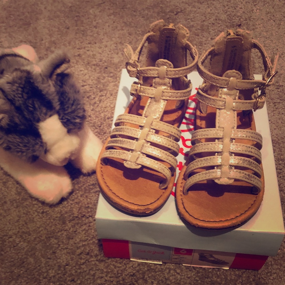 Toddler Girl 💗 Cat & Jack Gold Sandals